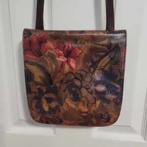 Patricia Nash Granada Floral Leather Crossbody Purse Bag​